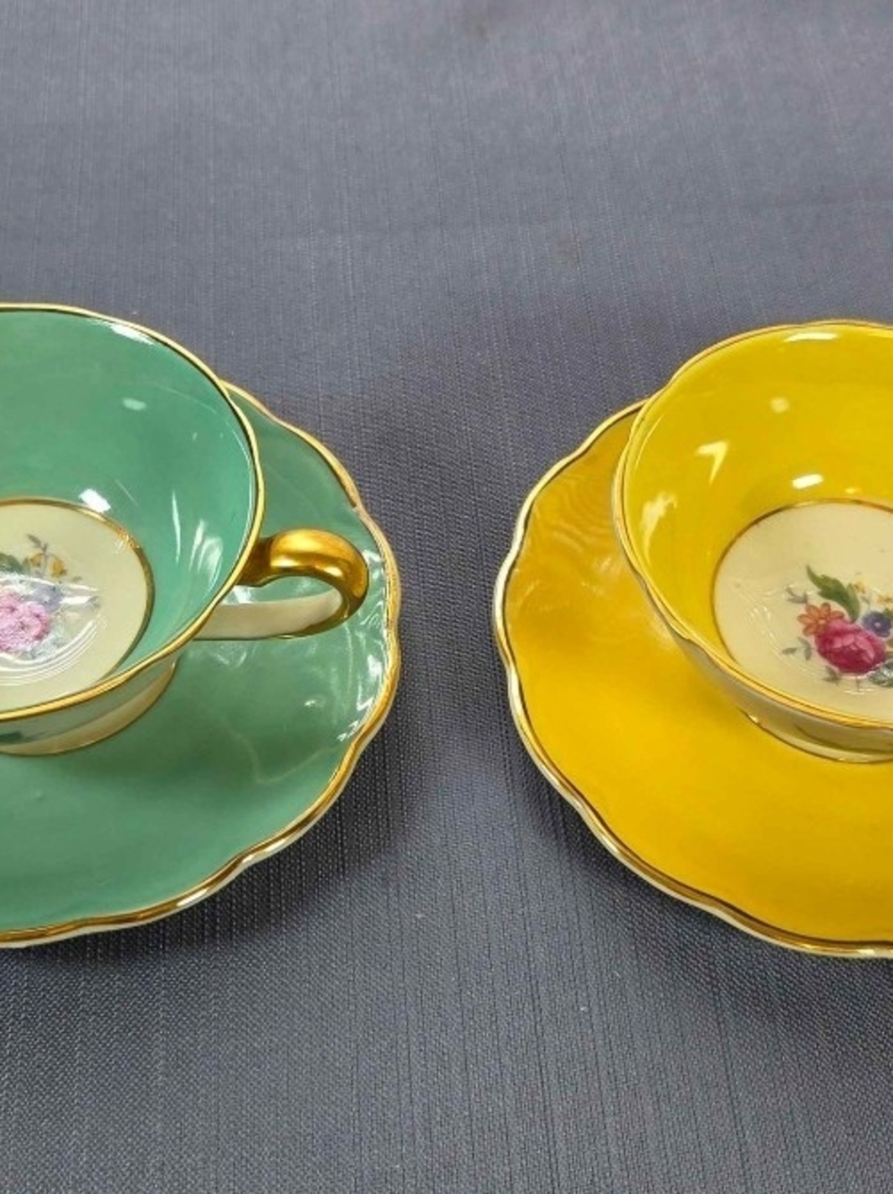 Vintage Königszelt Bavaria Demitasse Cup & Saucer Set of 2 Hand Painted Germany